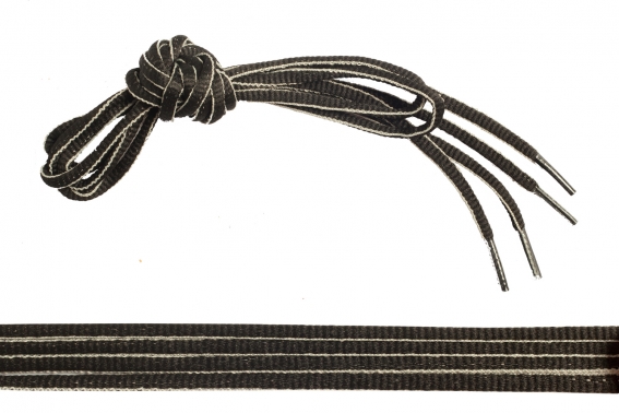 Tkaničky dvoubarevné black-silver